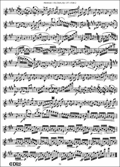 Six-Duets,-Op.137-之六-二重奏-六首作品-137-长笛五线谱|长笛谱