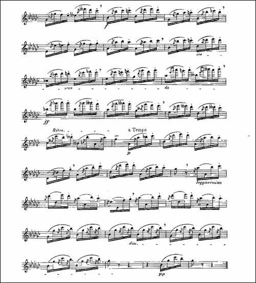 12首大技巧练习曲之9-长笛五线谱|长笛谱
