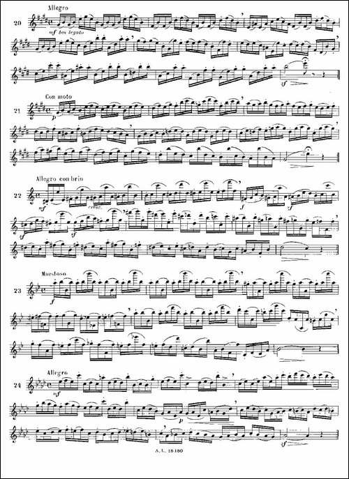 简易音阶练习100首之20-36-moyse-100-studies--长笛五线谱|长笛谱