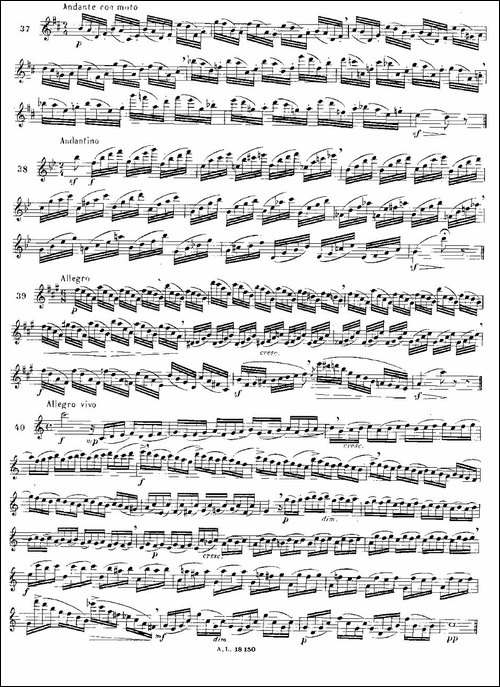 简易音阶练习100首之37-49-moyse-100-studies--长笛五线谱|长笛谱
