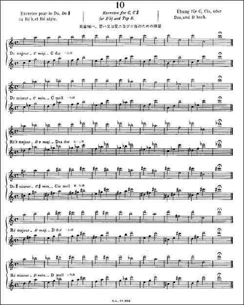 初级练习之10-Alphonse-Ludec-Debutant-Fluti-长笛五线谱|长笛谱
