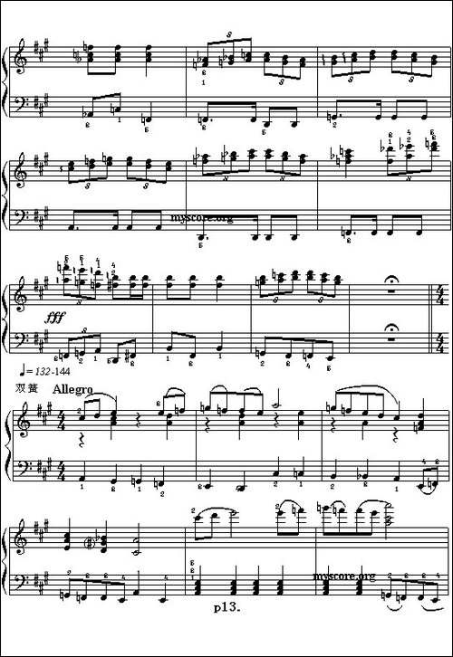 第一罗马尼亚狂想曲-电子琴谱