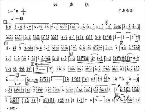 双声恨-笛箫简谱|笛箫谱