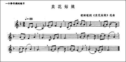 卖花姑娘-笛箫简谱|笛箫谱