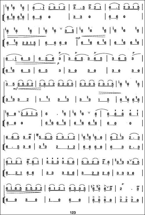 笛箫七级考级曲目：赞家乡-笛箫简谱|笛箫谱