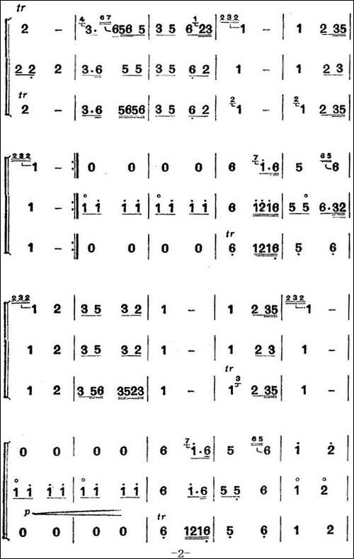 江南丝竹乐曲：小霓裳-原名《玉娥郎》、二胡+琵琶+箫-笛箫简谱|笛箫谱