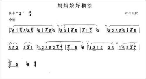 妈妈娘好糊涂-笛箫间谱|笛箫谱
