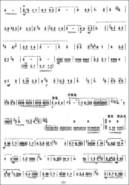 我爱养猪这一行-笛箫间谱|笛箫谱