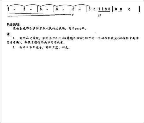 鄂尔多斯的春天-笛箫间谱|笛箫谱