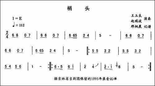 梢头—东北秧歌曲牌-二人转伴奏谱-二人转谱
