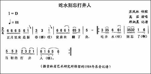 吃水别忘打井人-二人转谱