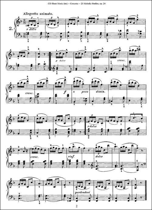 Concone - 25 Melodic Studies easy and progressive-1—5-钢琴谱