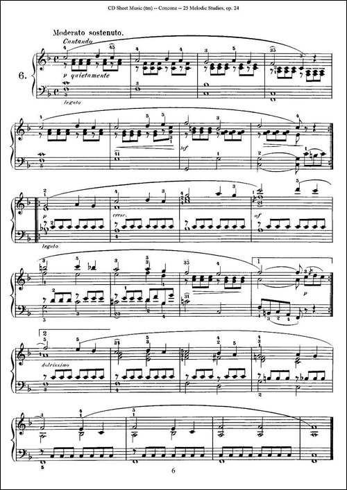 Concone - 25 Melodic Studies easy and progressive-6—10-钢琴谱
