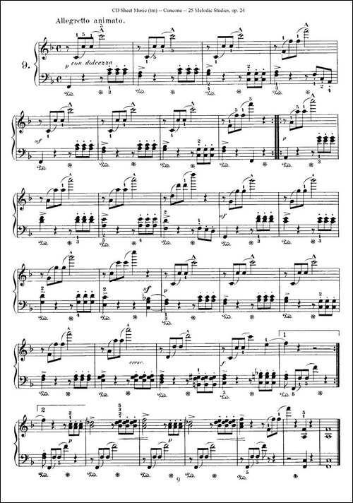 Concone - 25 Melodic Studies easy and progressive-6—10-钢琴谱