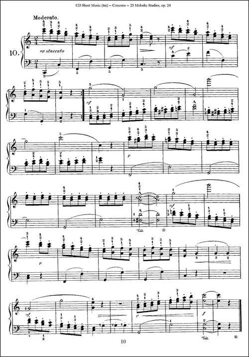 Concone - 25 Melodic Studies easy and progressive-6—10-钢琴谱