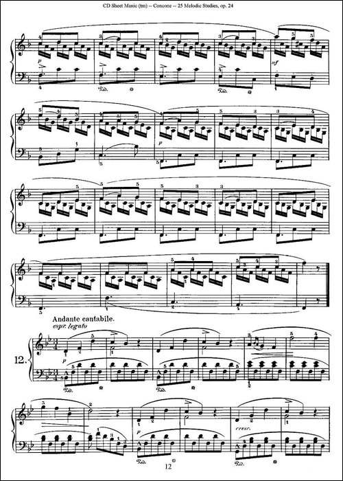 Concone - 25 Melodic Studies easy and progressive-11—15-钢琴谱
