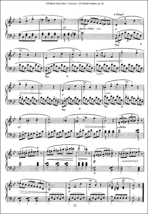 Concone - 25 Melodic Studies easy and progressive-11—15-钢琴谱
