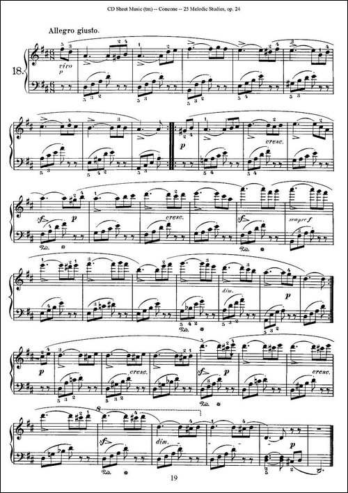Concone - 25 Melodic Studies easy and progressive-16—20-钢琴谱