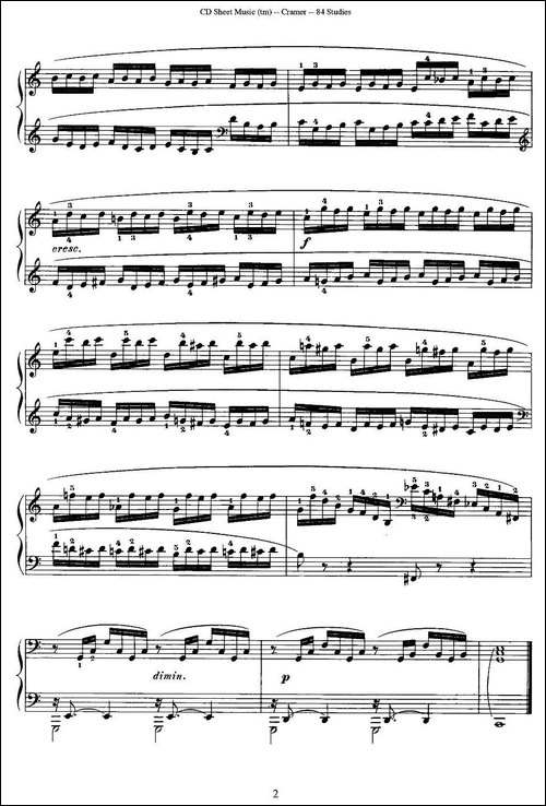Cramer - 84 exercices-1—5-克拉莫84首钢琴练习曲-钢琴谱