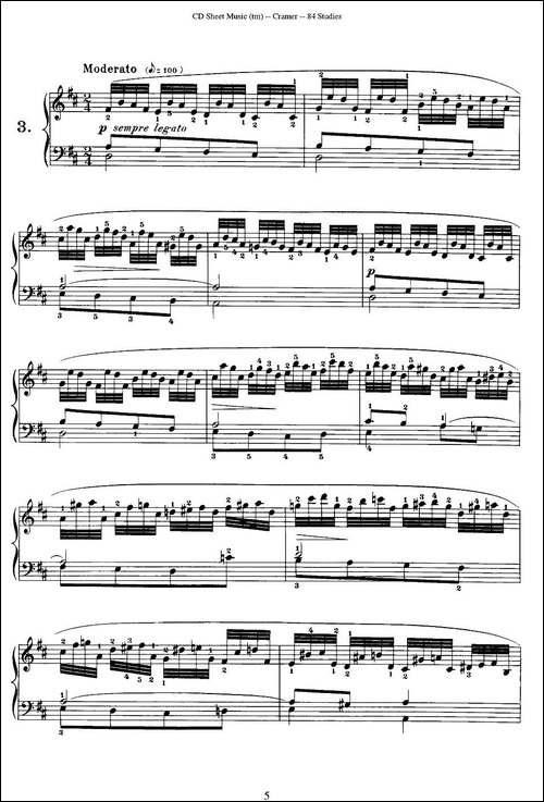 Cramer - 84 exercices-1—5-克拉莫84首钢琴练习曲-钢琴谱