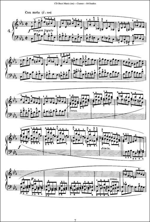 Cramer - 84 exercices-1—5-克拉莫84首钢琴练习曲-钢琴谱
