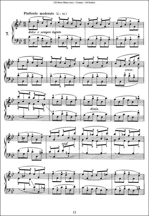 Cramer - 84 exercices-6—10-克拉莫84首钢琴练习曲-钢琴谱