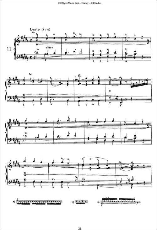 Cramer - 84 exercices-11—15-克拉莫84首钢琴练习曲-钢琴谱