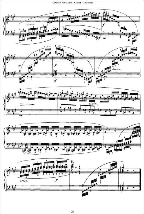 Cramer - 84 exercices-11—15-克拉莫84首钢琴练习曲-钢琴谱