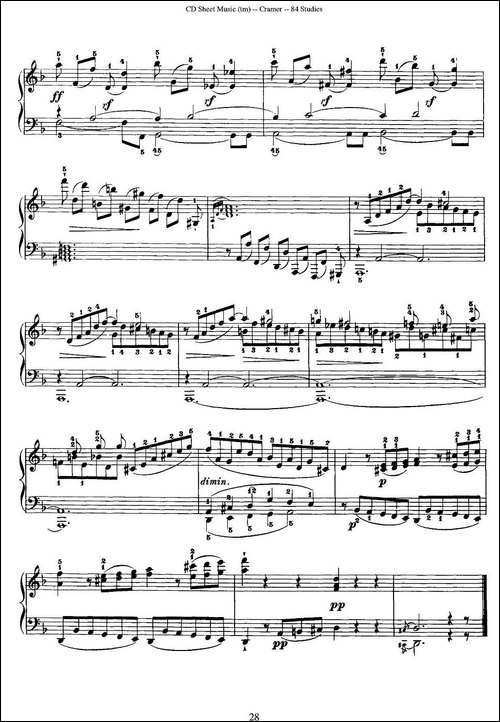 Cramer - 84 exercices-11—15-克拉莫84首钢琴练习曲-钢琴谱