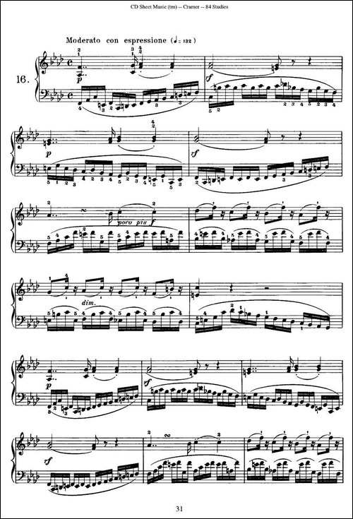 Cramer - 84 exercices-16—20-克拉莫84首钢琴练习曲-钢琴谱