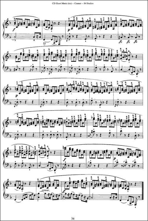 Cramer - 84 exercices-16—20-克拉莫84首钢琴练习曲-钢琴谱