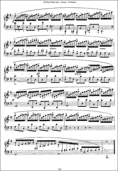 Cramer - 84 exercices-21—25-克拉莫84首钢琴练习曲-钢琴谱