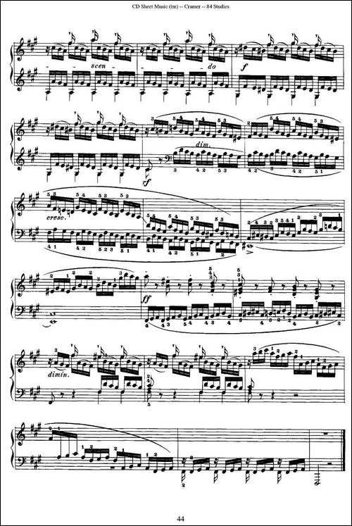 Cramer - 84 exercices-21—25-克拉莫84首钢琴练习曲-钢琴谱