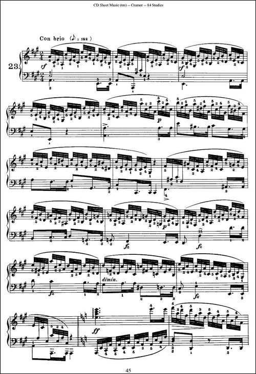 Cramer - 84 exercices-21—25-克拉莫84首钢琴练习曲-钢琴谱