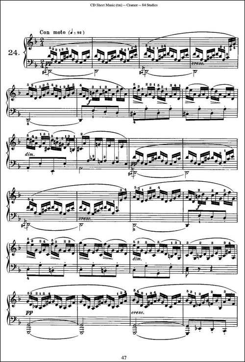 Cramer - 84 exercices-21—25-克拉莫84首钢琴练习曲-钢琴谱