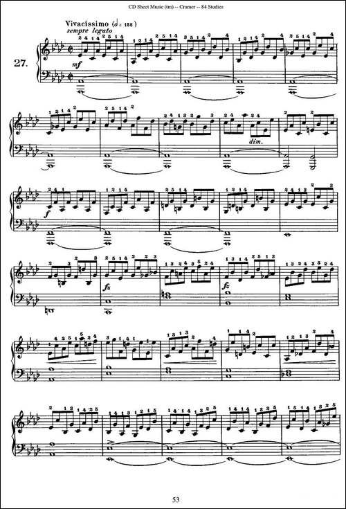 Cramer - 84 exercices-26—30-克拉莫84首钢琴练习曲-钢琴谱
