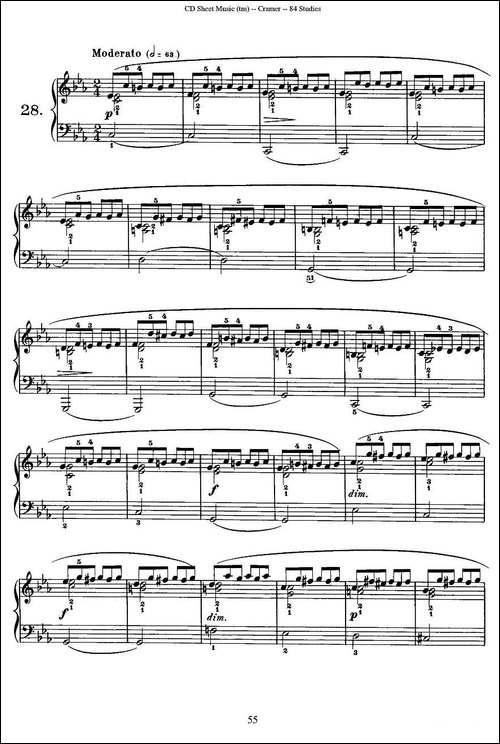 Cramer - 84 exercices-26—30-克拉莫84首钢琴练习曲-钢琴谱