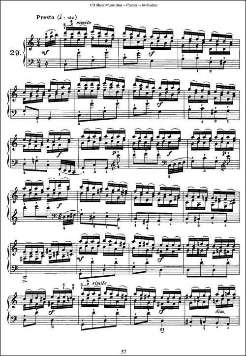 Cramer - 84 exercices-26—30-克拉莫84首钢琴练习曲-钢琴谱