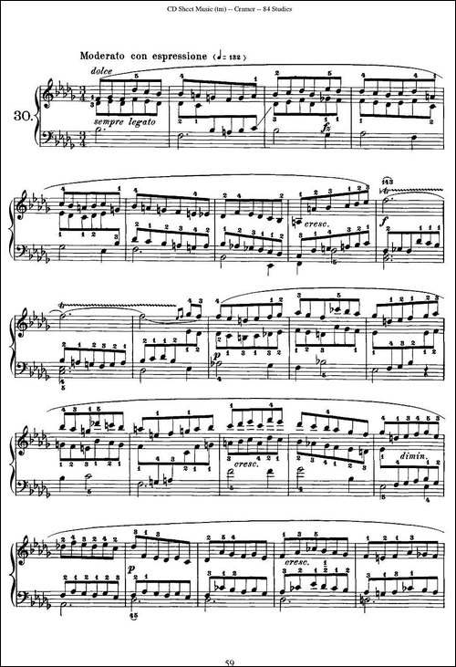 Cramer - 84 exercices-26—30-克拉莫84首钢琴练习曲-钢琴谱