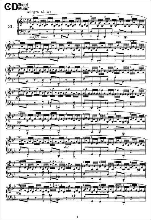 Cramer - 84 exercices-31—35-克拉莫84首钢琴练习曲-钢琴谱