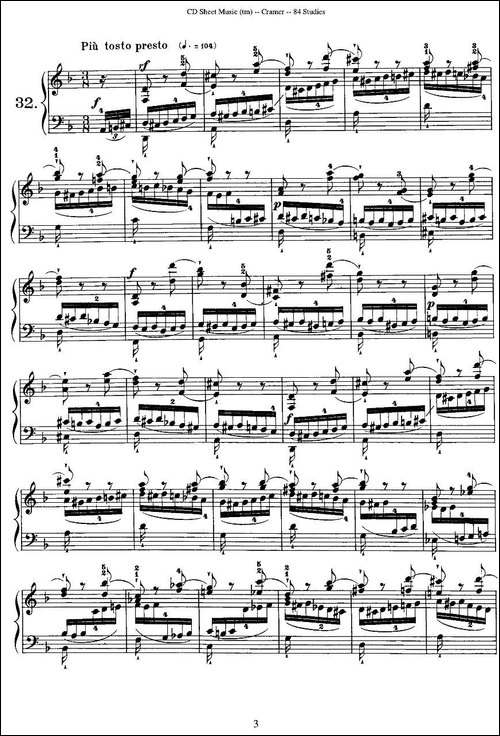 Cramer - 84 exercices-31—35-克拉莫84首钢琴练习曲-钢琴谱