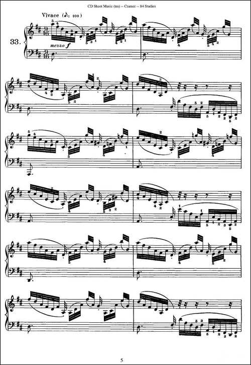 Cramer - 84 exercices-31—35-克拉莫84首钢琴练习曲-钢琴谱