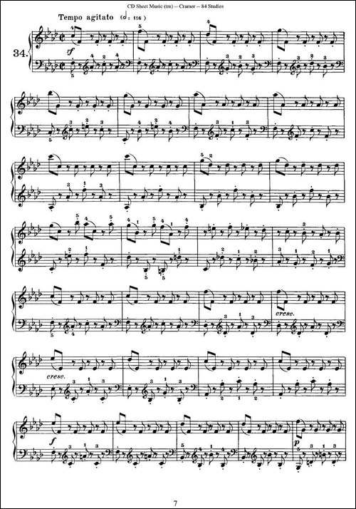 Cramer - 84 exercices-31—35-克拉莫84首钢琴练习曲-钢琴谱