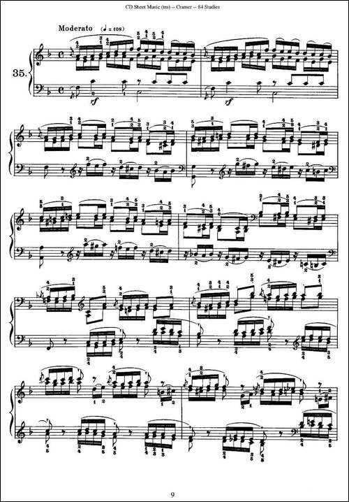 Cramer - 84 exercices-31—35-克拉莫84首钢琴练习曲-钢琴谱