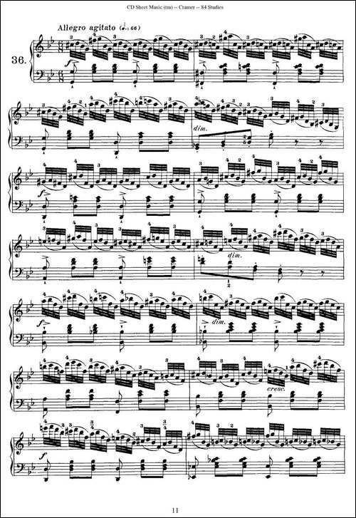 Cramer - 84 exercices-36—40-克拉莫84首钢琴练习曲-钢琴谱