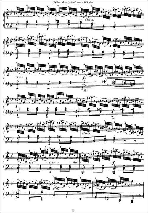 Cramer - 84 exercices-36—40-克拉莫84首钢琴练习曲-钢琴谱