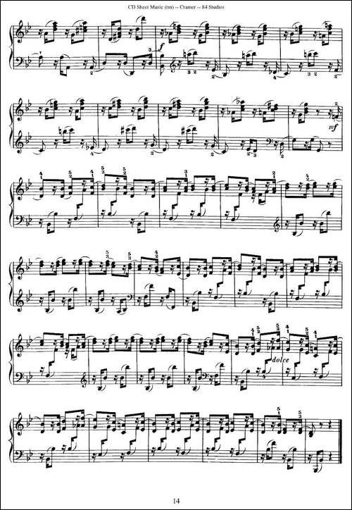 Cramer - 84 exercices-36—40-克拉莫84首钢琴练习曲-钢琴谱