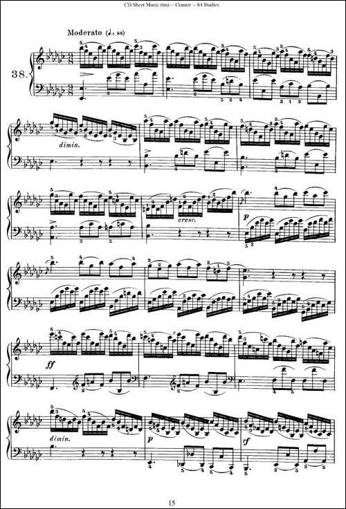 Cramer - 84 exercices-36—40-克拉莫84首钢琴练习曲-钢琴谱