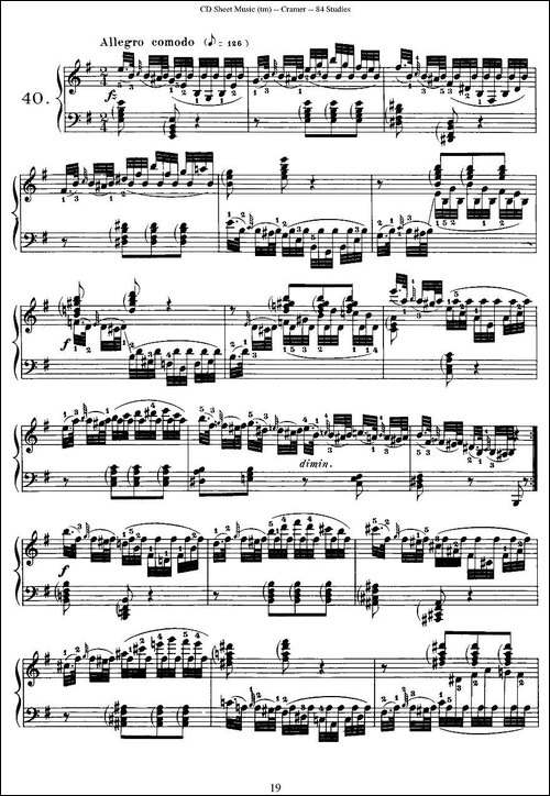 Cramer - 84 exercices-36—40-克拉莫84首钢琴练习曲-钢琴谱