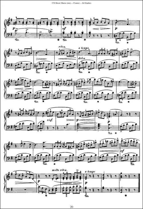 Cramer - 84 exercices-36—40-克拉莫84首钢琴练习曲-钢琴谱